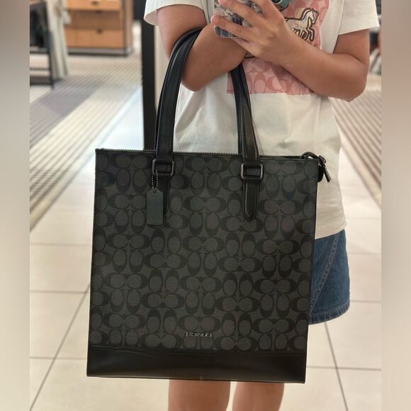 NWT Coach Graham Structured Tote Bag In Signature Canvas - Picture 9 of 10